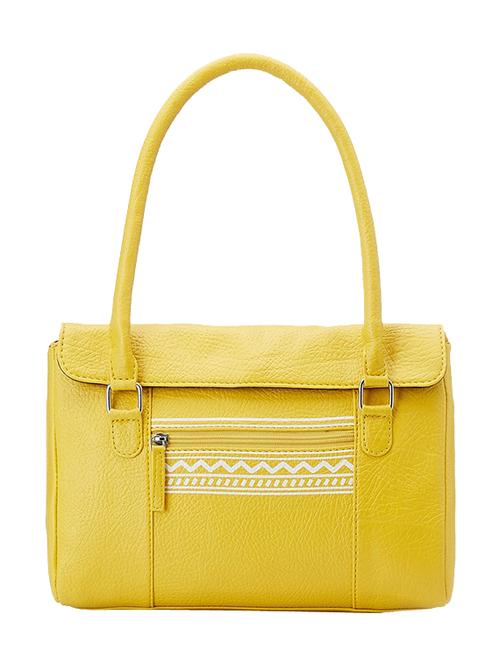 yellow leather handbag - 12719515 - Very Small Image - 1