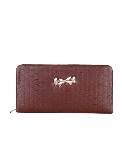 brown leatherette clutch - 12720067 - Very Small Image - 1
