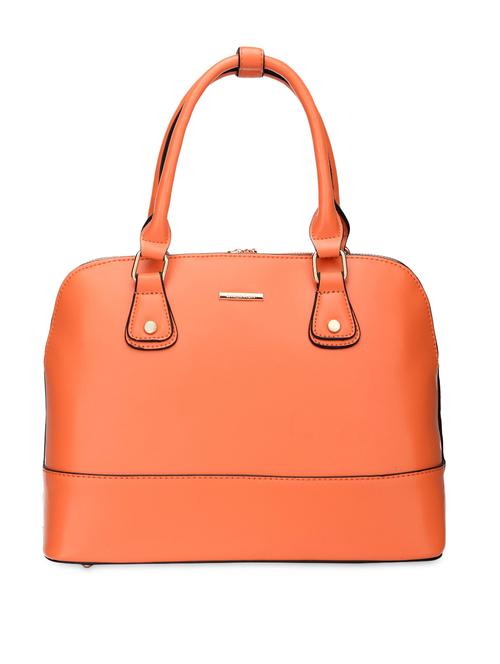 Orange Leatherette Structured Handbag - 1274244 - Very Small Image - 1