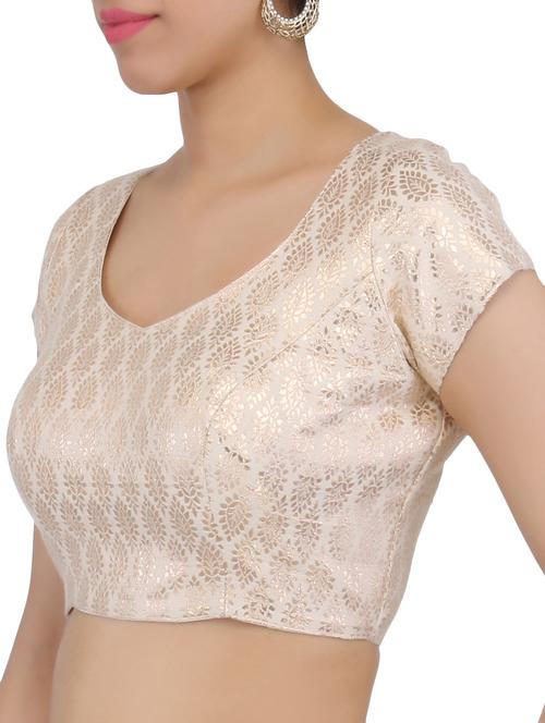 beige and gold printed blouse - 1274561 - Very Small Image - 1