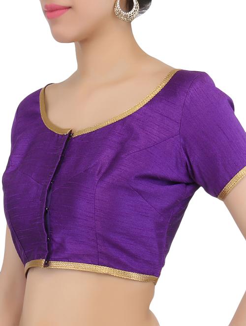 purple and gold short sleeve blouse - 1274612 - Very Small Image - 1