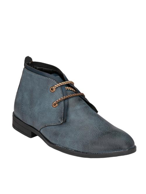 blue synthetic lace up boots - 12753825 - Very Small Image - 1