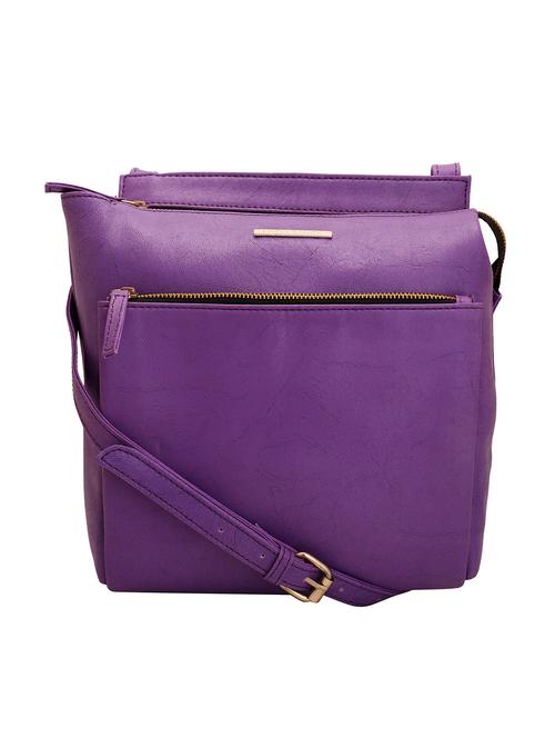 purple leatherette sling bag - 12753912 - Very Small Image - 1