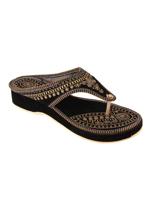 black slip on kolhapuri - 12756120 - Very Small Image - 1