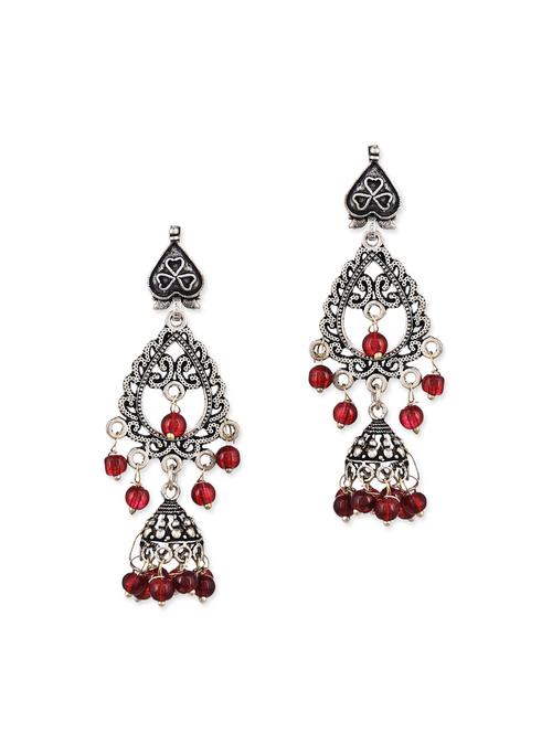 silver metal chandellier earring - 12757337 - Very Small Image - 1