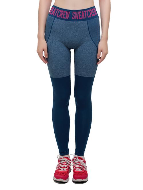 blue printed cotton track pant - 12758855 - Very Small Image - 1