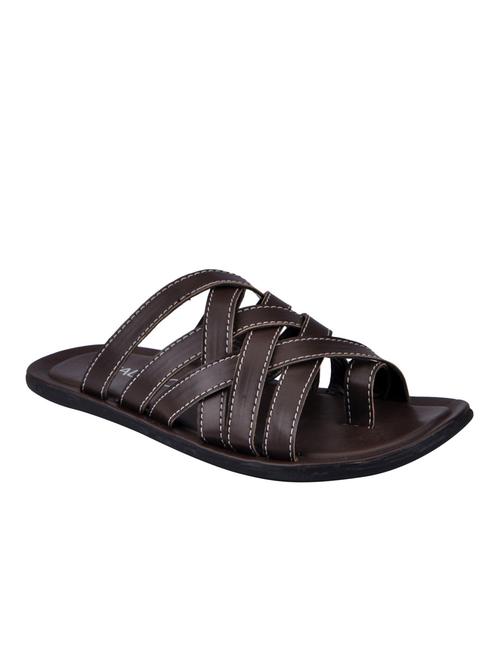 brown Leatherette slipper - 12759313 - Very Small Image - 1