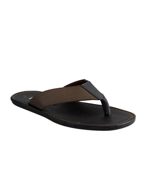 black Leatherette toe seperator slipper - 12759320 - Very Small Image - 1
