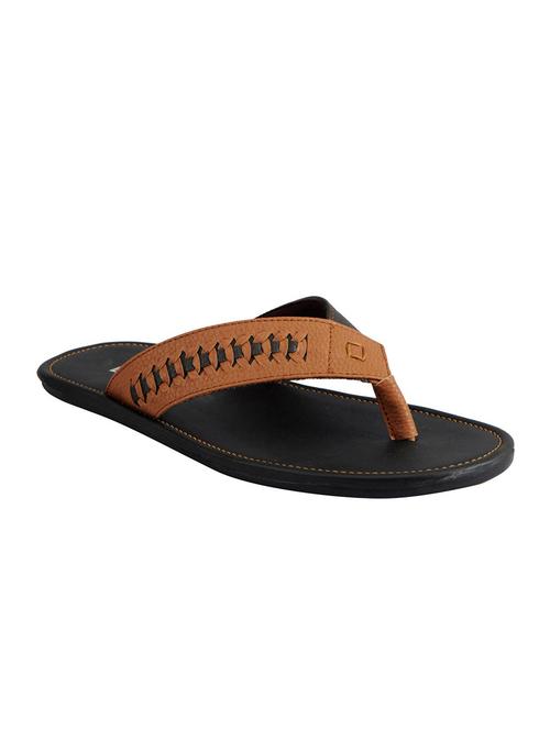 black Leatherette toe seperator slipper - 12759323 - Very Small Image - 1