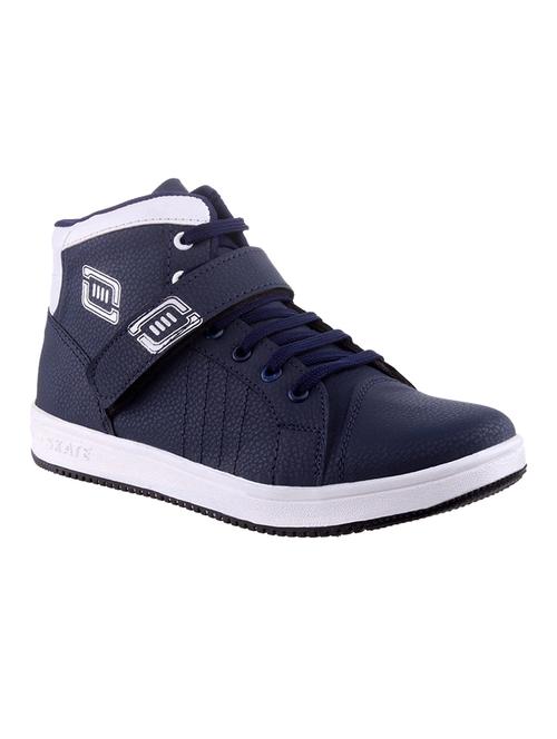 navy synthetic lace up sneakers - 12759605 - Very Small Image - 1