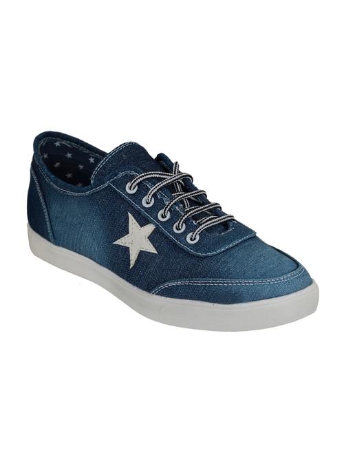blue denim lace up sneakers - 12760362 - Very Small Image - 1