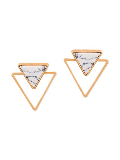 white metal studs earring - 12760610 - Very Small Image - 1