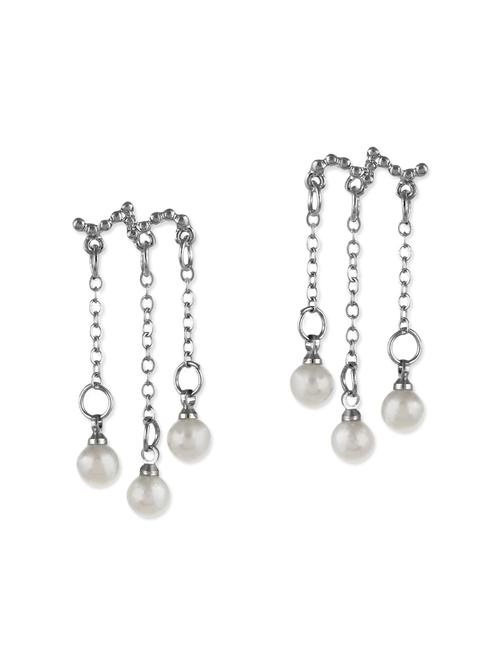 silver metal drop earring - 12760618 - Very Small Image - 1