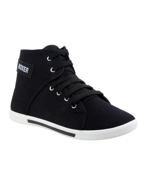 black canvas lace up sneaker - 12760791 - Very Small Image - 1