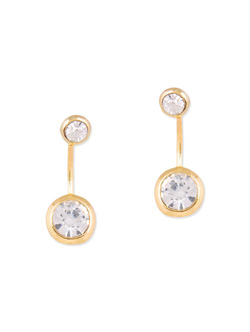 gold metal studs earring - 12762321 - Very Small Image - 1