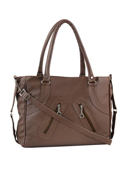 brown leatherette handbag - 12763235 - Very Small Image - 1
