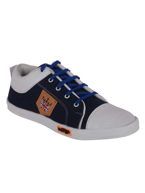 blue canvas lace up sneakers - 12763451 - Very Small Image - 1