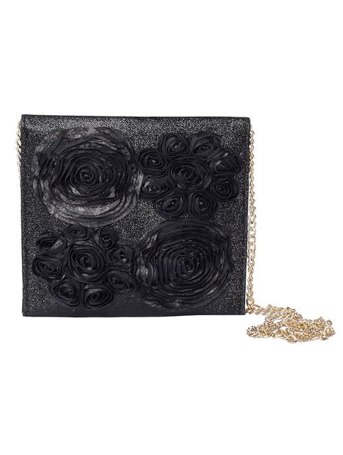 black shimmer clutch with chain - 1276998 - Very Small Image - 1