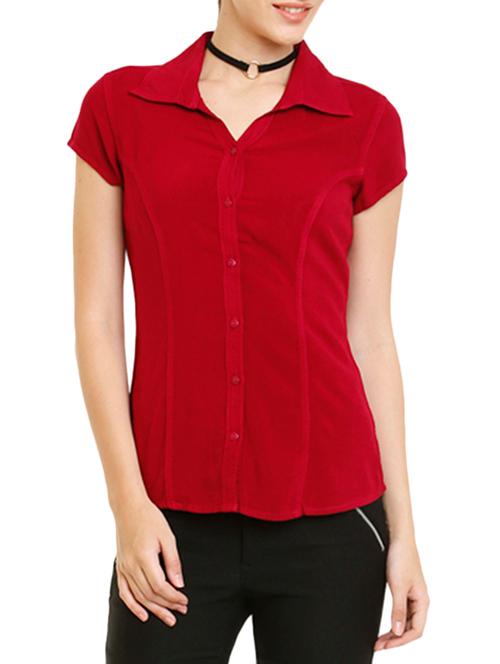 red cotton regular shirt - 12773540 - Very Small Image - 1