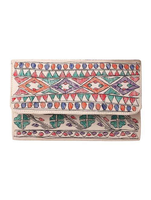 imithila jeans casual wear handpainted mithila folk art clutch for women and girls - 12773676 - Very Small Image - 1