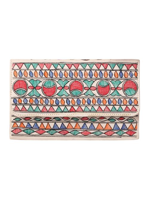 imithila clutch with maithili style painting of flowers for women and girls - 12773681 - Very Small Image - 1