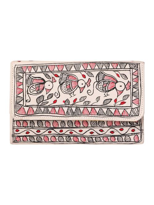 imithila clutch with traditional mithila free hand sketch art of parrots for women and girls - 12773691 - Very Small Image - 1