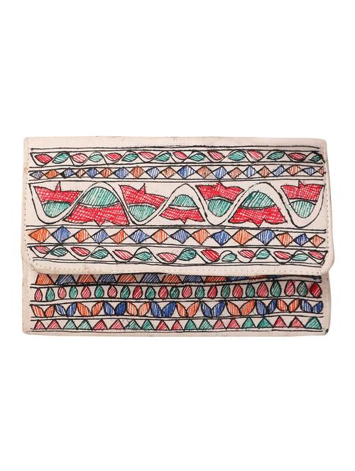 imithila multicolour ethnic clutch handpainted mithila folk art for women and girls - 12773694 - Very Small Image - 1