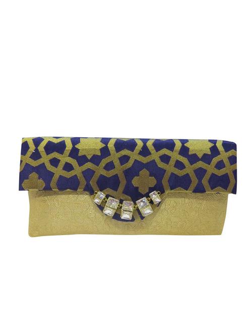 blue silk clutch - 12774363 - Very Small Image - 1