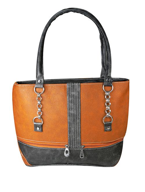 brown leather regular handbag - 12777172 - Very Small Image - 1