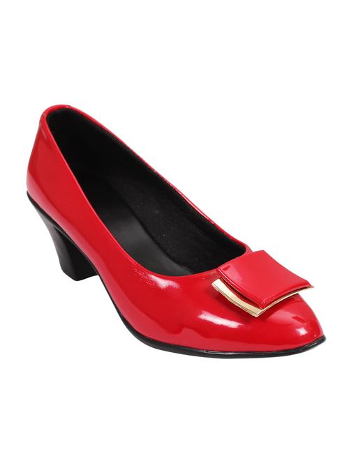 red patent leather slip on pumps - 12777611 - Very Small Image - 1