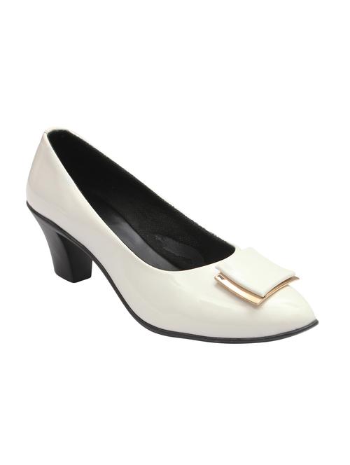 white patent leather slip on pumps - 12777612 - Very Small Image - 1