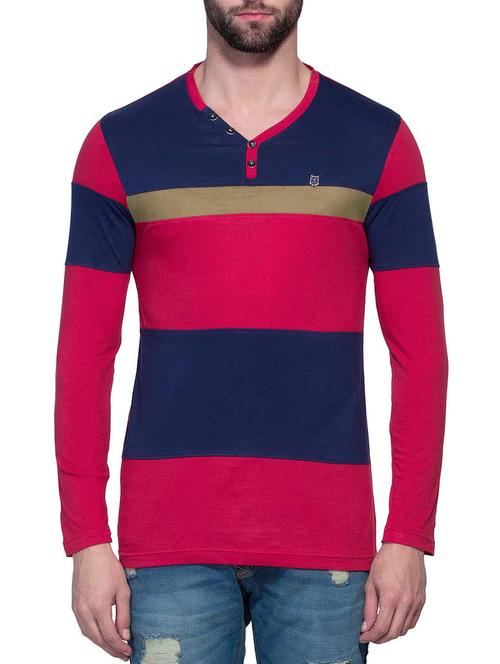 colour block cotton t-shirt - 12778660 - Very Small Image - 1