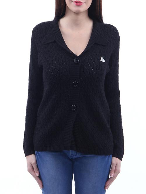 black acrylic cardigan - 12779860 - Very Small Image - 1