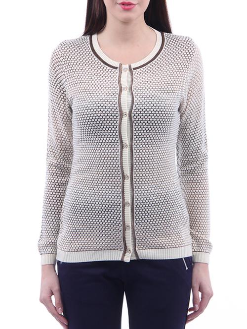white wool cardigan - 12779863 - Very Small Image - 1