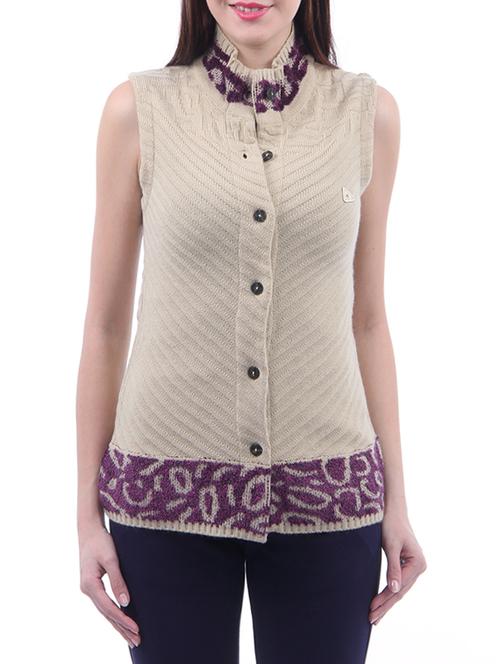 beige wool cardigan - 12779864 - Very Small Image - 1