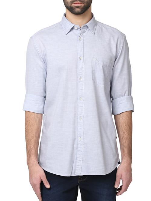 Off white cotton casual shirt - 12782549 - Very Small Image - 1