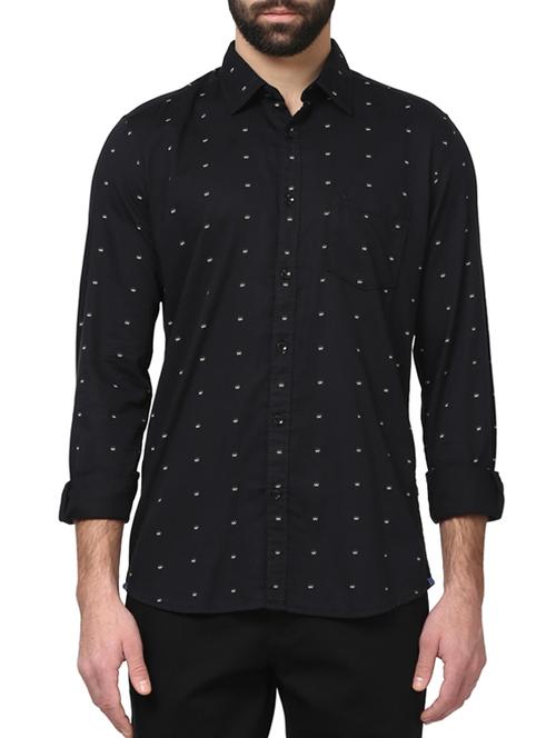 black cotton casual shirt - 12782572 - Very Small Image - 1