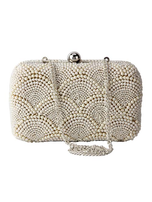 white polyester clutch - 12784133 - Very Small Image - 1
