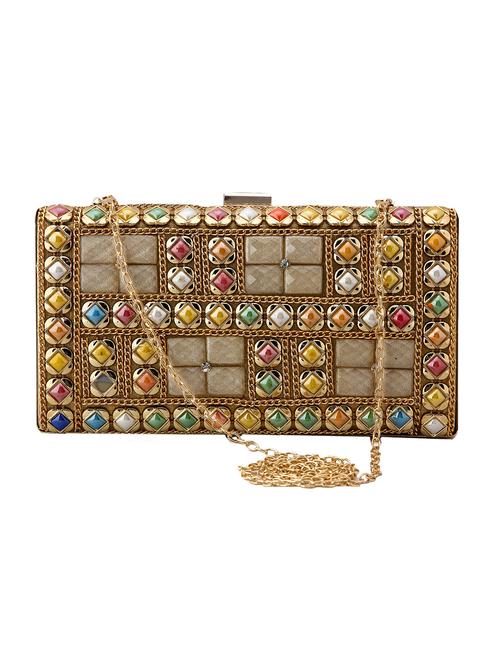 multi colored polyester clutch - 12784137 - Very Small Image - 1