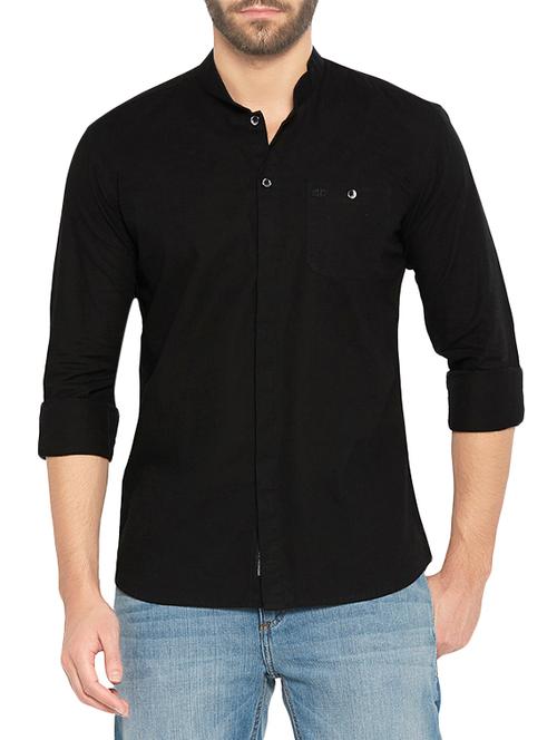 black cotton casual shirt - 12786758 - Very Small Image - 1