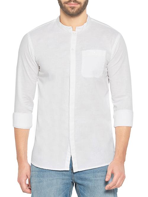 white cotton casual shirt - 12786760 - Very Small Image - 1