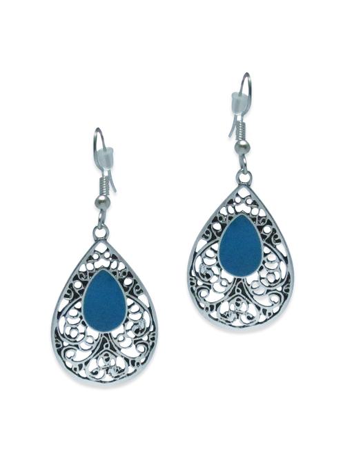blue metal drop earrings - 12786808 - Very Small Image - 1