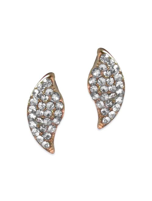 gold plaed metal studs earrings - 12786822 - Very Small Image - 1
