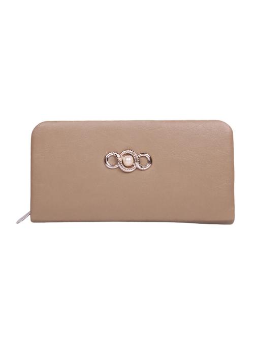 beige leatherette clutch - 12787908 - Very Small Image - 1