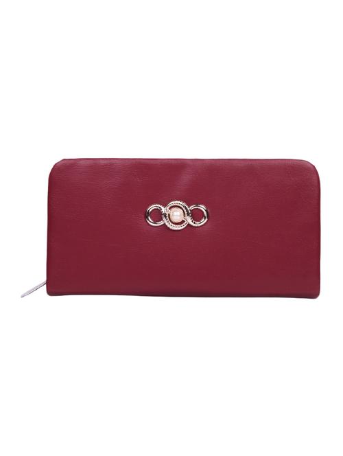 maroon leatherette clutch - 12787909 - Very Small Image - 1