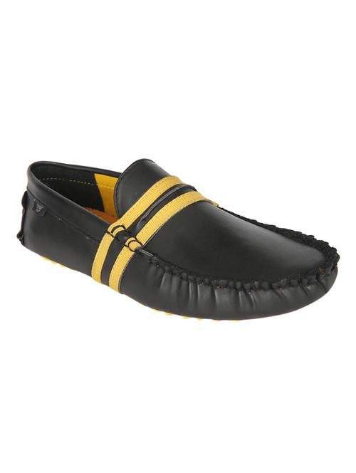 black leatherette slip on loafer - 12788152 - Very Small Image - 1