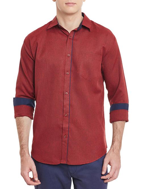 red cotton casual shirt - 12788163 - Very Small Image - 1