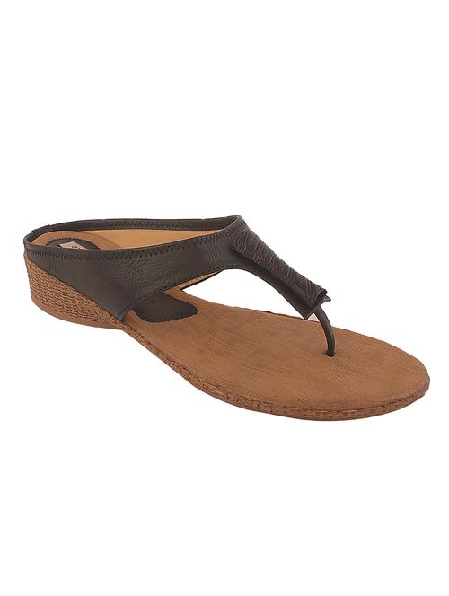 black leatherette slip on sandals - 12789114 - Very Small Image - 1
