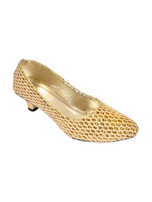 gold fabric pumps - 12789361 - Very Small Image - 1