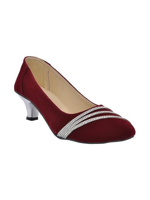 maroon velvet pumps - 12789376 - Very Small Image - 1